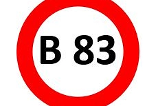 B 83 Schild B 83