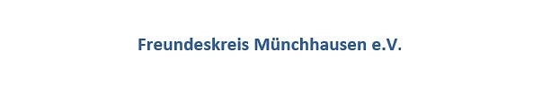 Blauer Schriftzug: Freundeskreis Münchhausen e.V.&nbsp;&copy;&nbsp;Freundeskreis Münchhausen e.V.